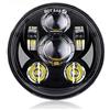 Anzene Proiettore Moto 5.7545W 3/4 Lampada LED Faro per Harley Sportster Iron 883 1200 Dyna Street Bob FXDB (nero)