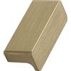 Furnipart Elan LA32 mm - Maniglia per mobili da avvitare - Maniglia per armadio larghezza 50 mm, alluminio ottone spazzolato
