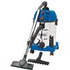 Draper WDV30SSPA umido e secco aspirapolvere con corrente integrata, blu, 30 litri