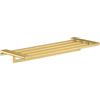 hansgrohe AddStoris - Portasciugamani bagno con porta asciugamano, portasciugamani per montaggio a parete, fissaggio nascosto, accessori bagno, oro lucido, 41751990