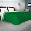 Viterbo Biancheria - Copriletto Una Piazza e Mezza Estivo e Primaverile Leggero 200x250cm, Trapuntino Una Piazza e Mezza Double Face Made in Italy (Una Piazza E Mezzo (882), Verde Chiaro/Scuro)