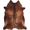 rugsx Tappeto in Pelle Bovina Artificiale Cowhide, Mucca, Motivo Animali, Finta Pelle, Tappeto per Soggiorno, casa, Camera da Letto, DIY Crafts, Marrone 180x220 cm