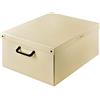 Lavatelli 1 Unità, Scatola armadio in cartone, scatola per vestiti e biancheria, per cambio stagione, BEIGE 50x40xh25 cm. Scatole cartone con coperchio rettangolari, scatole per armadio bambini.