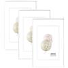 KAIWIN Cornice portafoto per parete e scrivania, colore bianco, 20 x 30 cm (confezione da 3)