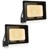toobettp 2PCS Faretto LED 50W, 5000LM 3000K Faretti LED da Esterno Per Giardino