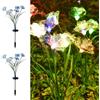 PORFOYO Luci Solari Da Giardino Da Esterno: 2 Pezzi Luci Solari Fiore LED, Lucis Solaral a Forma Di Fiore Da Giardino All'aperto per Il Patio Giardinos, Sentiero, Balcone, Matrimonio Prato Decorative