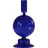NLDGR Vaso in vetro a forma di candelabro, vaso in vetro per centrotavola, vaso floreale moderno per centro, soggiorno, camera da letto, ufficio, decorazione da tavolo (blu J)