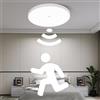Chao Zan Plafoniera LED con Sensore di Movimento 18W, plafoniera con sensore di luce diurna, Bianco freddo 6000K, Lampada da soffitto Moderna per Bagno, Corridoio, Scale, Garage Camera da Letto (18W, bianco)