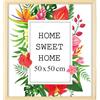 MG Design Cornice 50x50 cm - colore Naturale, in legno, con vetro acrilico - da appendere in verticale o in orizzontale, senza sfondo, per foto, poster, puzzle