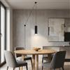 B·LED BARCELONA LED BARCELONA LED Lampada a sospensione GU10 nera opaca con cavo 330 cm e spina, lampadario soffitto piccolo stile minimalista in alluminio per soggiorno cucina camera sala da pranzo