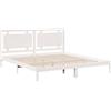 vidaXL Giroletto Extra Lungo Senza Materasso Bianco 200x210cm Massello, mobili Camera da Letto, Letto Matrimoniale, giroletto in Legno, Letto