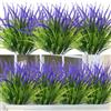ASTNIC Fiori artificiali, come veri, 6 mazzi di lavanda, fiori artificiali, resistenti alle intemperie, ai raggi UV, per esterni, giardino, soggiorno, fioriera, balcone, viola