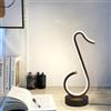 Chao Zan Lampada da tavolo a spirale, lampada a LED, lampada da comodino, in metallo, lampada decorativa a spirale, lampada da tavolo, luce notturna con 3 temperature di colore, acrilico, per camera da letto,