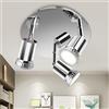 Aigostar Faretti da Soffitto Orientabili,Plafoniera LED con 3 Faretti GU10 Base, ø 200mm,Lampadario da Soffitto per interno cucine, soggiorni, camere da letto, ect (Senza lampadina)