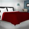 Viterbo Biancheria - Copriletto Matrimoniale Estivo e Primaverile Leggero, Trapunta Double Face, Trapuntino 250x250cm Made in Italy (881, Rosso/Bordeaux)