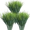 Kingrun 15 Bundles Piante Artificiali Erba Indoor UV Resistente Plastica Fake Bushes Piante Arbusti Fiori Verdi Arrangement