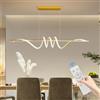 Mikeru Led Lineare Pendente, Lampadario Moderno A Spirale Da 75W 150CM Oro, 3000-6000k Dimmerabile Con Memoria, Altezza 150cm Regolabile, Luminosità Regolabile Dal 10% Al 100%.