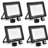treoir Faretto con Sensore di Movimento 30W, Faro LED da Esterno 3000LM,3000K IP66 | Faretti Led Esterno per Cortile,Campo da Basket,Giardino