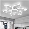 YOLEDY Lampadario da Soffitto con Telecomando, Φ88cm Plafoniere Led Design Fiore Moderno, Dimmerabile, Funzione Memoria, Ceiling Light Led per Camera da Letto, Soggiorno, Bianco