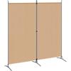 vidaXL Divider Stanza a 2 Pannelli Beige 175 x 180 cm Tessuto