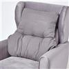 HOMESCAPES Cuscino lombare ergonomico, cuscino di posizionamento supporto schienale in cotone, per sedia, poltrona e auto, grigio ardesia, 58 x 68 x 15 cm