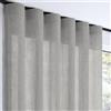 STORESDECO Tenda Semitrasparente XXL Altezza 3 Metri, Poliestere con Fettuccia, Equilibrio Luce e Privacy, Design Moderno e Decorativo, per Finestre e Porte, Argento 300x300 cm