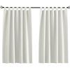 Tenger Home Tenda corta oscurante per finestra della cucina, per camera da letto, con passanti, 1 pezzo (Avorio, 120x120 cm