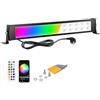 RIGIDON 1x 28W 2800LM RGBW faretto led esterno con APP & telecomando, 96 Leds, barra luminosa, proiettori faretti, Dimmerabile Musicale Timer Strobo DIY, fari lampada per giardino palco partito, IP67