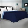 Viterbo Biancheria - Copriletto Matrimoniale Estivo e Primaverile Leggero, Trapunta Estiva Matrimoniale Double Face, Trapuntino 250x250cm Made in Italy (Matrimoniale (881), Blu/Celeste)