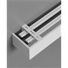 LXJBBD Sistema di binari per tende, doppio binario e mantovana per tende, in lega di alluminio con rulli silenziosi per montaggio a soffitto/parete, ideale per camere da letto