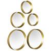 Mirrors and More Specchio decorativo da parete VIVIVIEN 5 pezzi con cornice rotonda in oro
