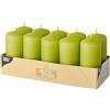 Papstar 10585 Rotondo Verde 10pezzo(i) Candela di Cera
