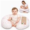 The Double Twenty Cuscino Allattamento in Fiocco di Memory Foam - Federa Ipoallergenica Sfoderabile - Supporto Ergonomico Morbido e Avvolgente, Certificato OEKO-TEX e Made in Italy