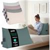 DreamRoots Cuscino Schienale per Letto, Testata e Divano - Cuscino da Lettura Triangolare Testiera Letto Matrimoniale, 70x40x20 cm Velluto a Coste 380 g/m², Fodera Amovibile e Lavabile Blu