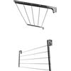 SOLEILUX Stendibiancheria Stendino a Parete Pieghevole Totalmente in Acciaio inox AISI 304 - Ideale per l'esterno - anche su camper e roulotte - 4 misure (L 150 X P 50cm)