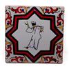 Generico Sottopentola in Ceramica Pulcinella Napoletano, Resistente al Calore per Pentole e Padelle, Piastrella da Parete Cucina Design Tradizionale Italiano, Idea Regalo Souvenir Napoli (mod.1)