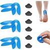 TMZELOA Set di 3 paia di cuscinetti in gel per sperone calcaneare, a forma di U, cuscinetti per tallone e 6 cuscinetti per tallone, per scarpe, sperone ortopedico, contro il dolore nella fascite