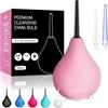 Dasgutes Clistere per pulizia ano anale - Peretta per Clistere Adulti Per Doccia Anale Lavanda Vaginale, per Donne Uomini Kit di Bulbi per Clistere 224ml（Rosa）