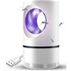 Generic Lampada antizanzare - Trappola per luce UV, potente aspirazione, silenziosa, alimentata tramite USB, fisica, non tossica, per interni e domestici