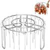 Generico Griglia Rotonda Friggitrice Aria, Spiedino Acciaio Inossidabile Per Friggitrice Aria, Portaspiedini Barbecue Forno, Set Mensole Griglia Friggitrices Con 24 Bastoncini Barbecue, Per Utensili Cucina
