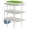 JUUTALK Hydroponics Growing System, sistema di giardinaggio idroponico con 108 siti di piante, 3 strati, per erbe, frutta e verdura, tubi in PVC-U