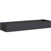 vidaXL Fioriera Nera 280x80x40 cm in Acciaio, Vaso per Piante, Supporto per Piante, Letto rialzato, Supporto per fioriera, Vassoio per Piante