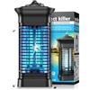 Gropfaros Lampada Antizanzare Elettrica UV Uccisione Mosca Elettrico Da Interno ed Esterno Repellente Efficace Portata 100 m² per repellente zanzare, Mites, mosche, insetti