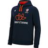 Macron Felpa con cappuccio per adulti Saint-Etienne Rugby World Cup 2023 ufficiale, blu, X-Large