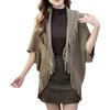 Generico Cardigan in Maglia da Donna con Nappa, Leggero, Morbido, Casual, in Maglia, Bolero, Casual, da Ufficio, Cardigan Elastici, Giacche, Scialle Caldo Autunnale e Invernale, Mantello Marrone