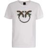 Pinko Donna T-Shirt Manica Corta 100535A33F Cotone Bianco S