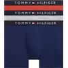 Tommy Hilfiger Men 3P Boxer Brief Grey (Drk Ash/PRP Nvy/TR Rd) S