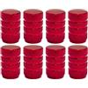 cyclingcolors 8x Cappucci delle valvole cappuccio tappi valvola in alluminio Schrader per pneumatici bici moto auto auto quad monopattino, rosso