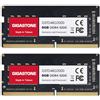 Gigastone 【DDR4 RAM Solo Notebook】GIGASTONE 16GB Kit(2x8GB) DDR4 3200MHz (2933MHz or 2666MHz) PC4-25600 (PC4-23400/21300) CL22 1.2V SODIMM 260pin Memoria notebook-Unbuffered Non-ECC, alte prestazioni