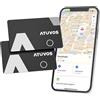 ATUVOS Air Tag Card Wallet Tracker Thin 1.6mm 2 Pezzo, Smart Tag compatibile con Apple Dov'è (solo iOS, Android non Supportato), Bluetooth Localizzatore per Valigie, Portafoglio, Borse, Bagagli.